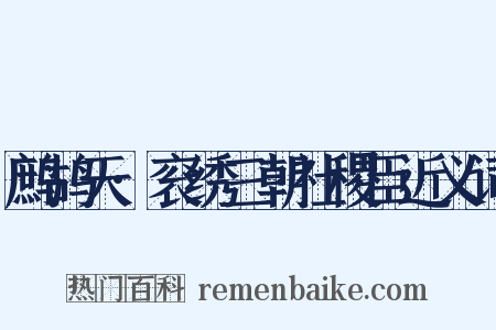 鹧鸪天·衮绣三朝社稷臣近义词是什么意思的图片